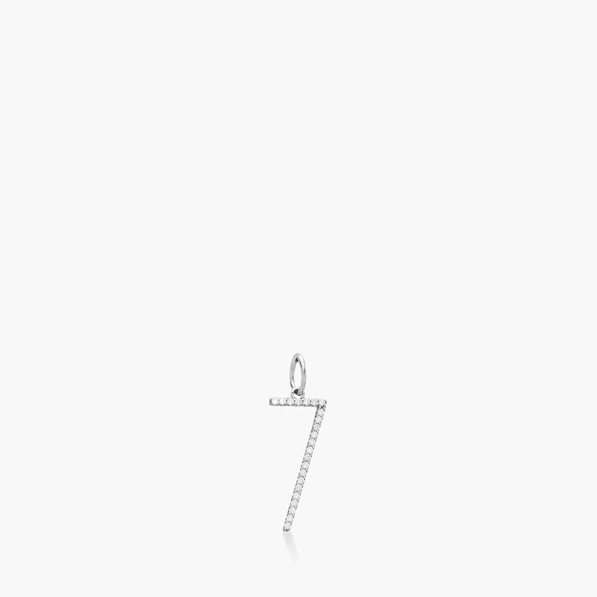 Pavé Elongated Number Charm