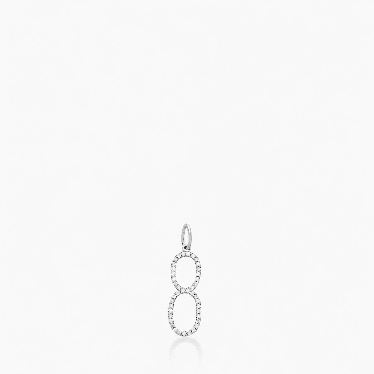 Pavé Elongated Number Charm