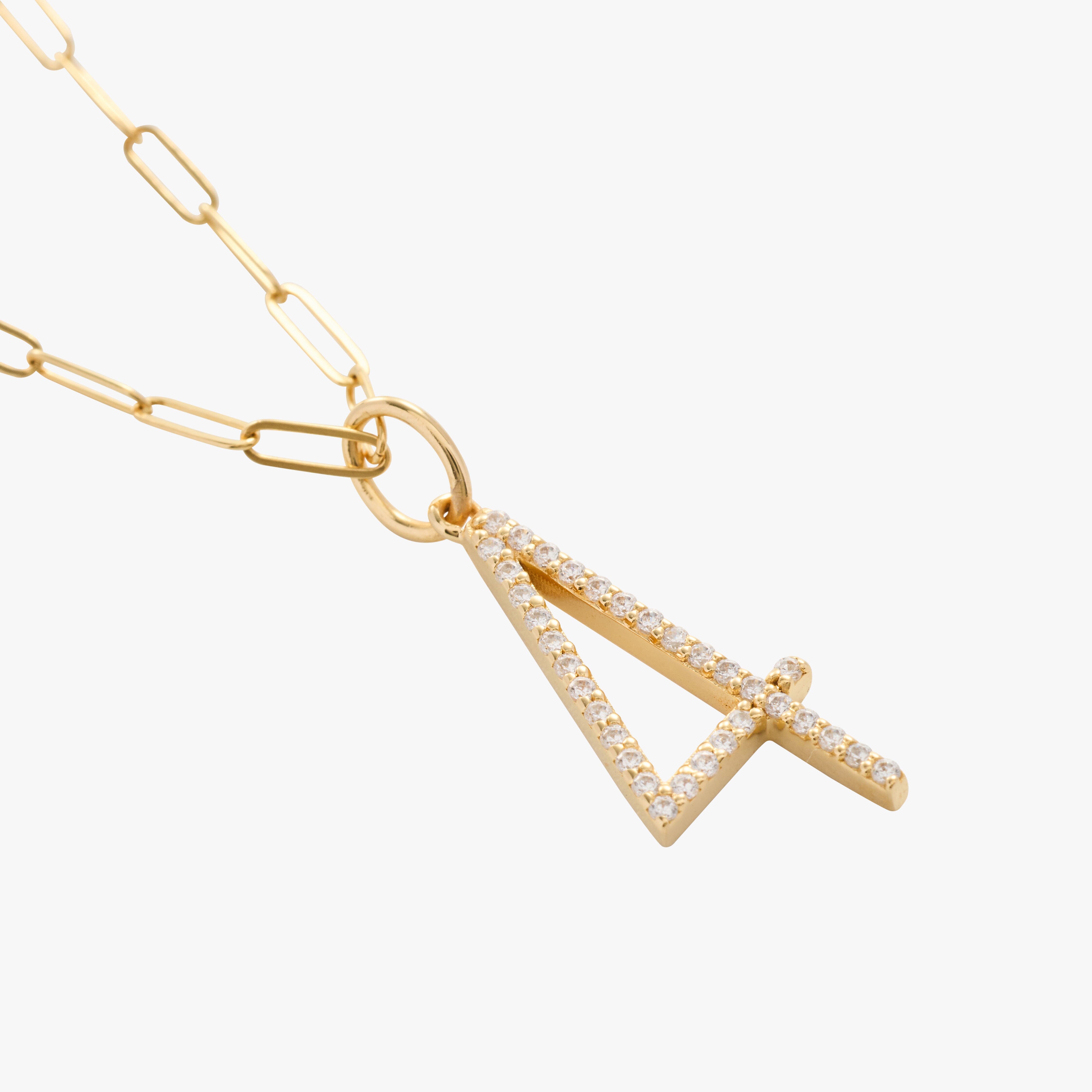 Pavé Elongated Number Necklace