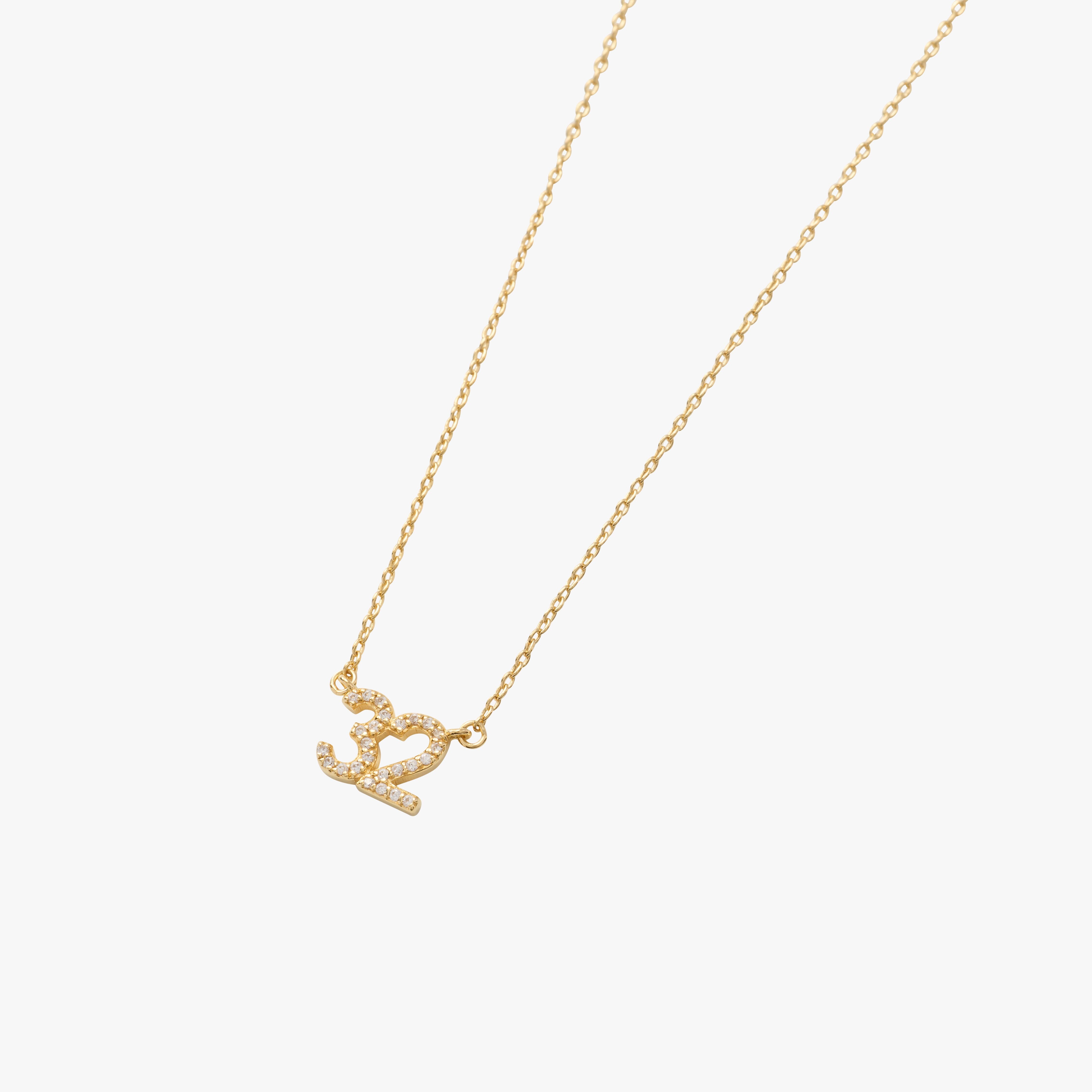 Pavé Number Necklace