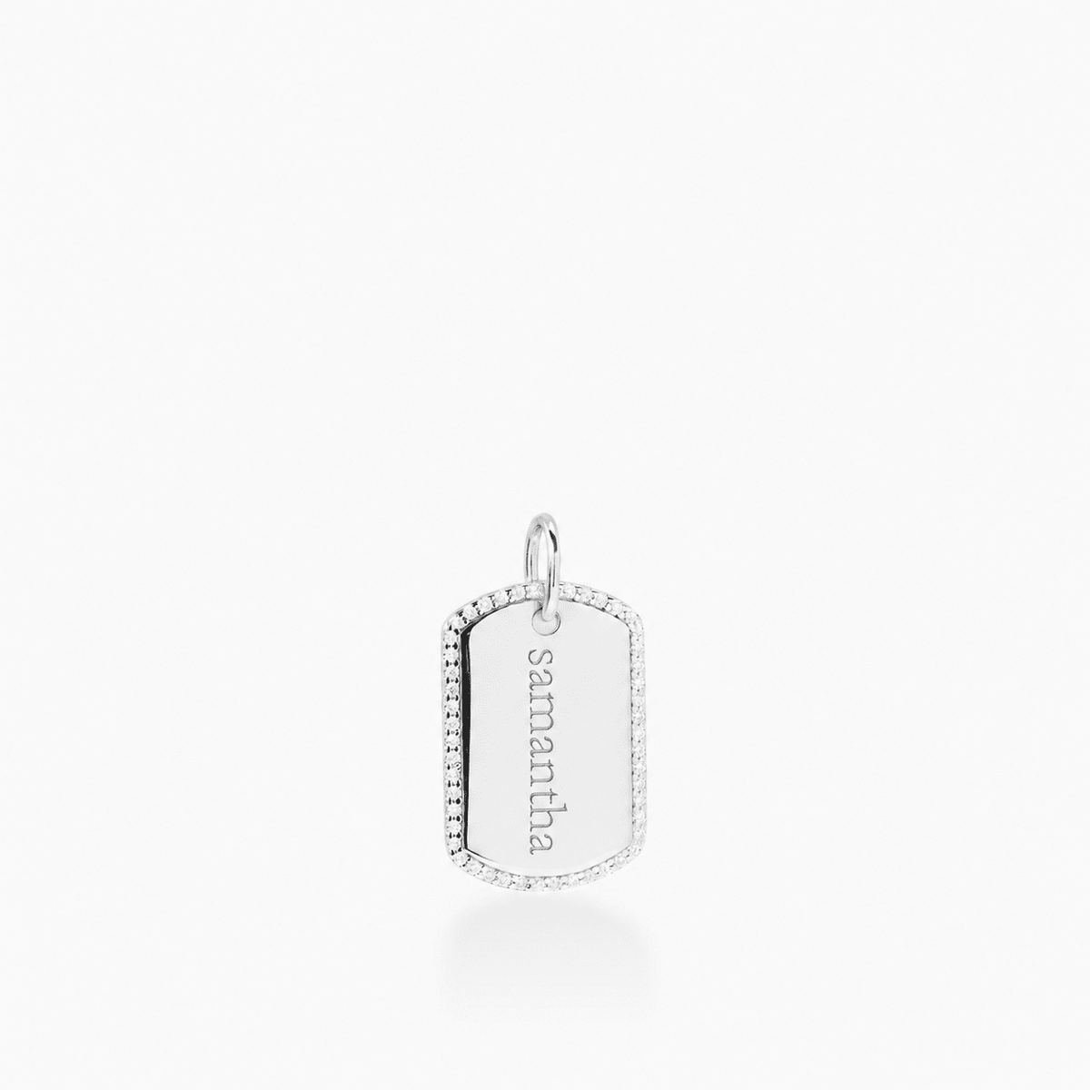 Pavé Large Dog Tag
