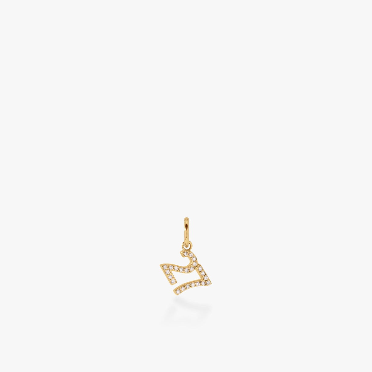 Pavé Number Charm