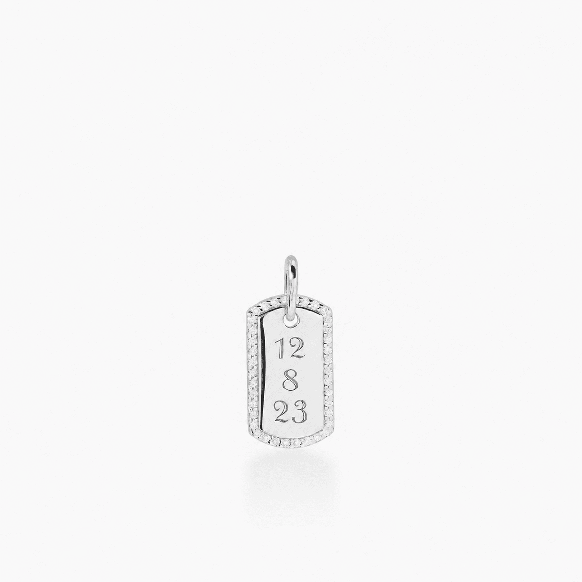 Pavé Small Dog Tag
