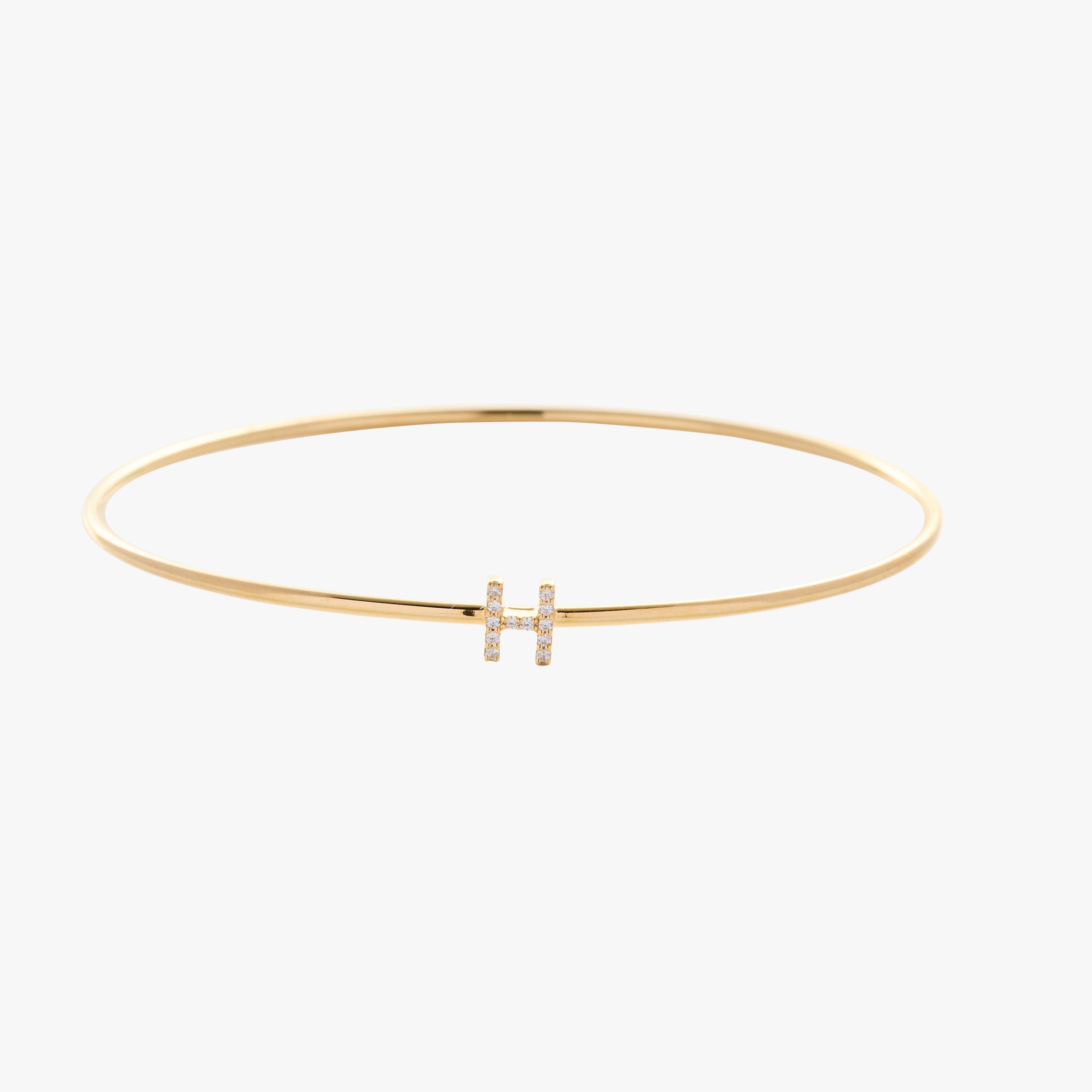 Pavé Initial Bangle