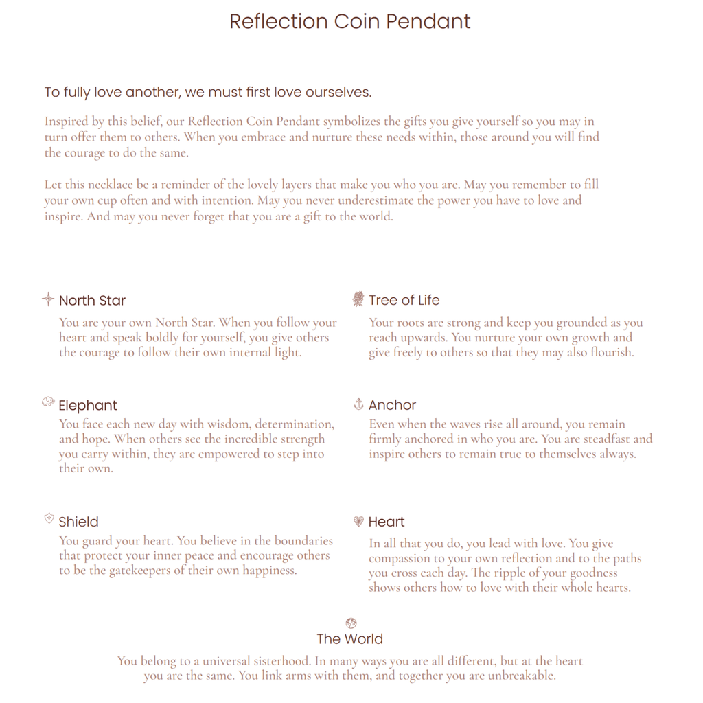 Reflection Coin Pendant Necklace
