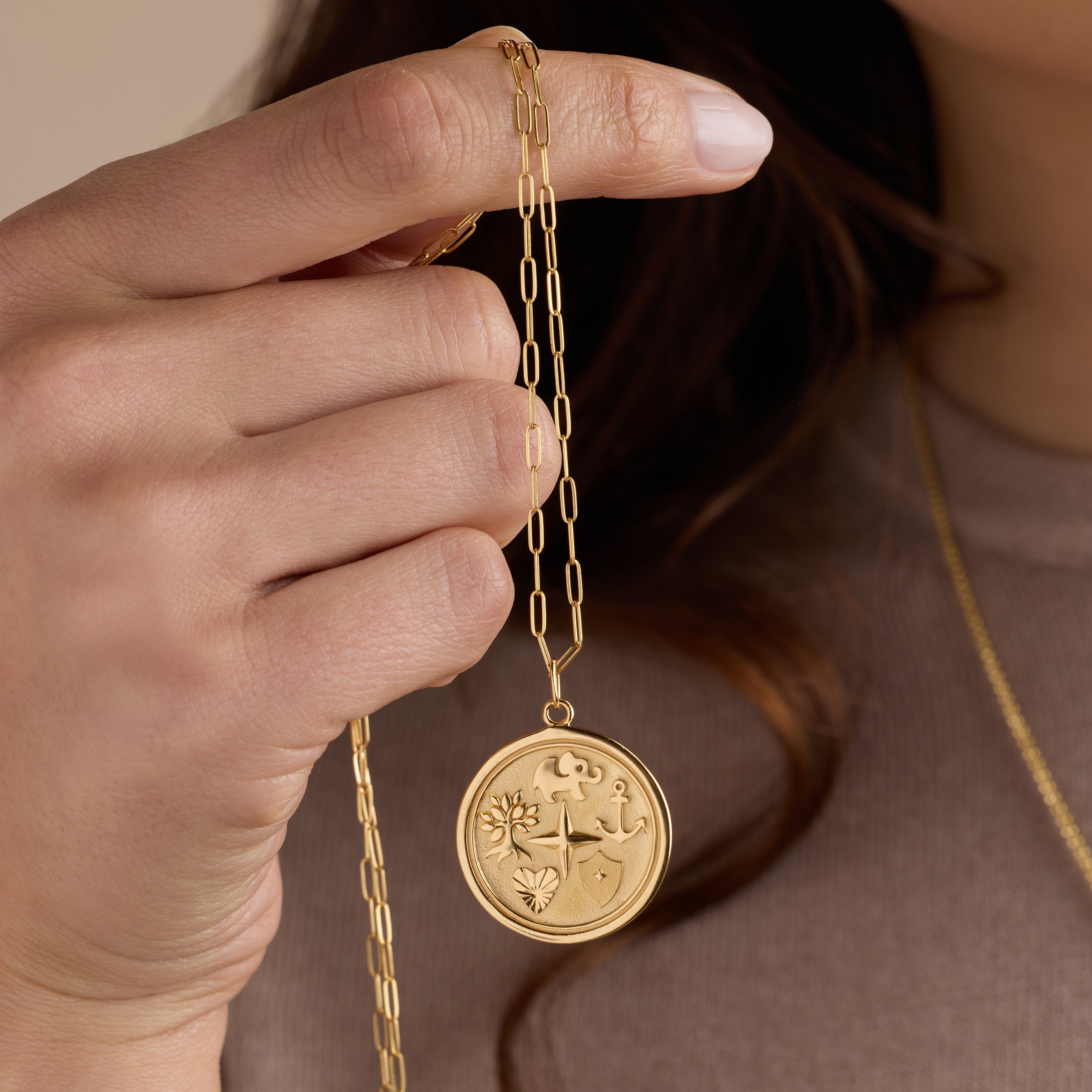 Reflection Coin Pendant