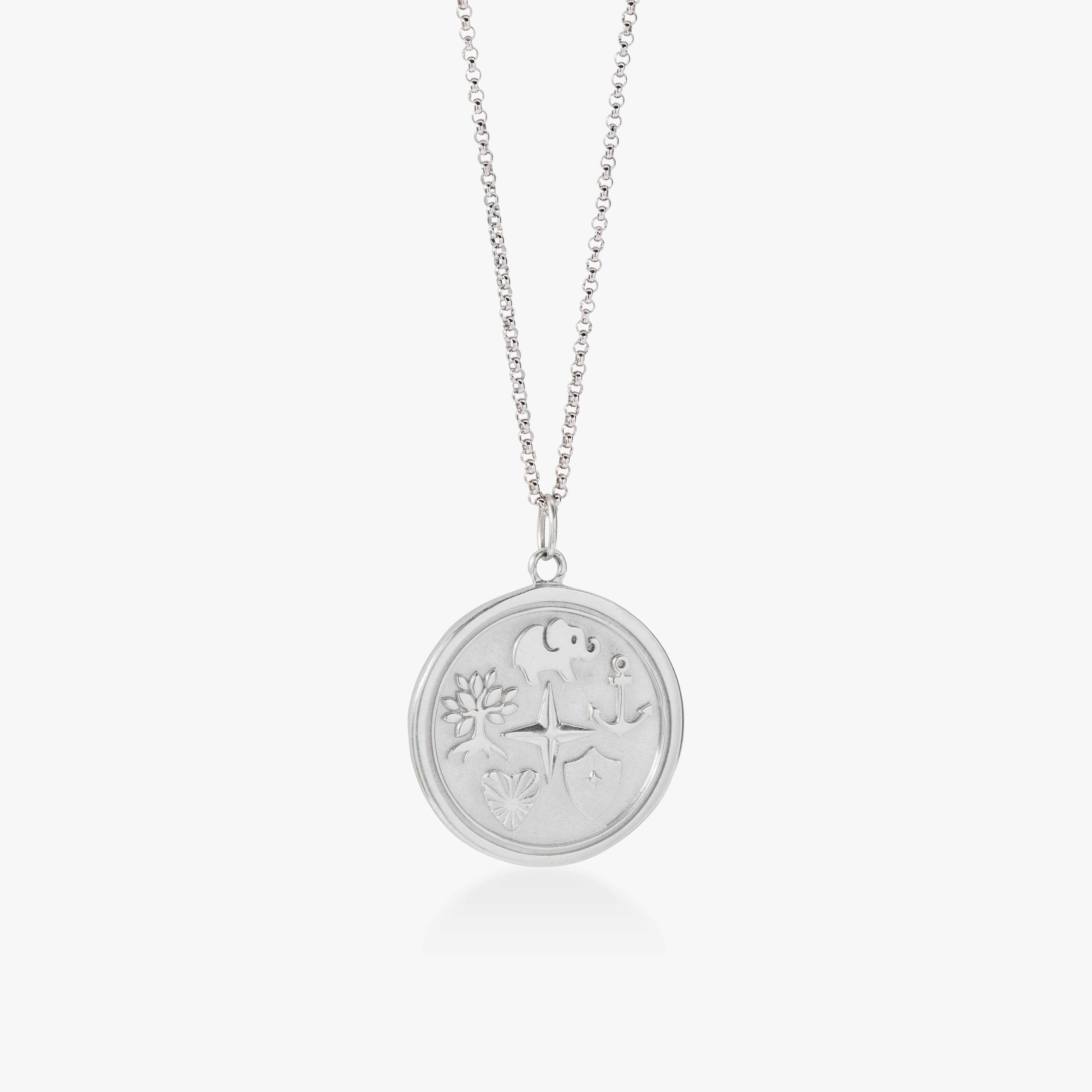 Reflection Coin Pendant Necklace