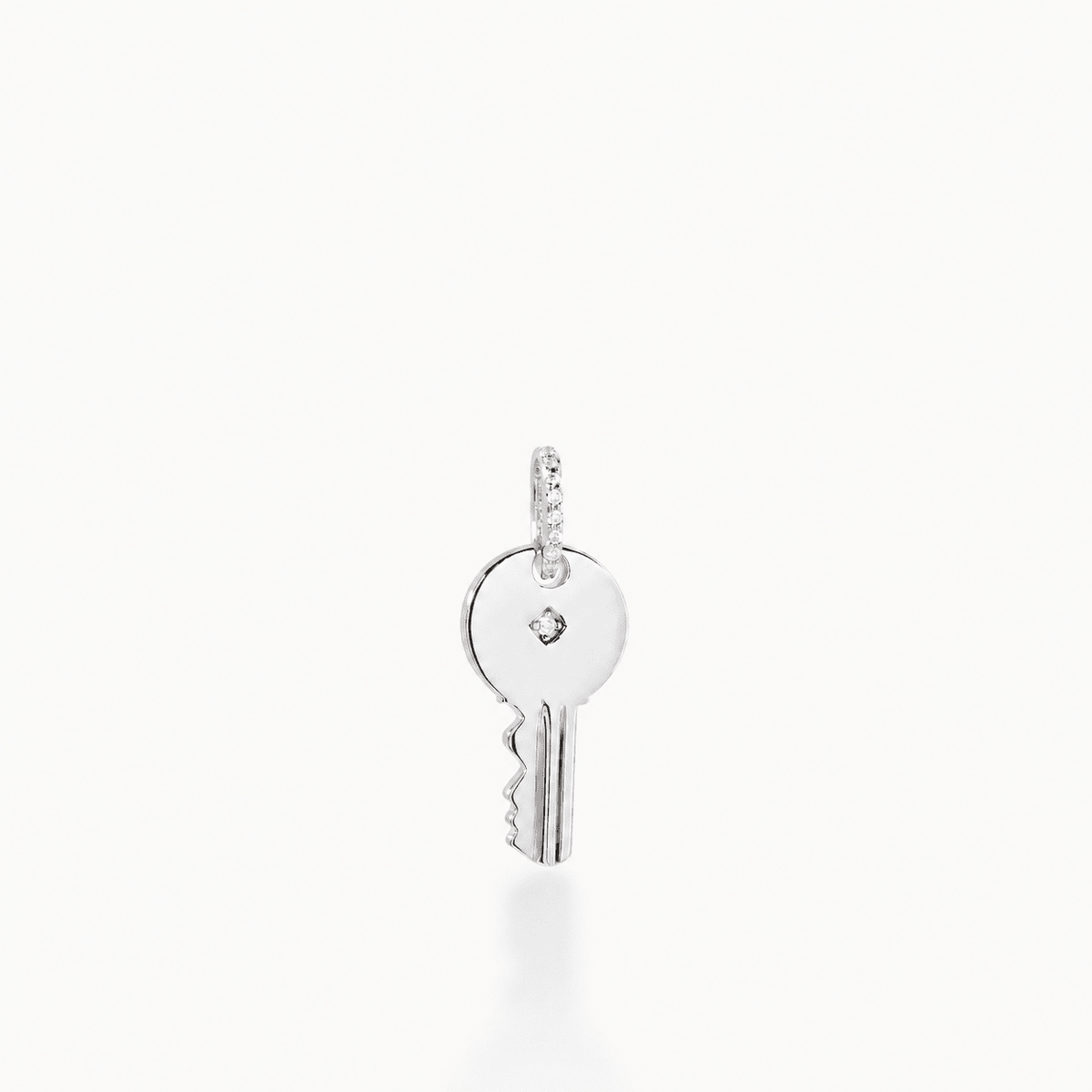 Round Key Charm With Stone