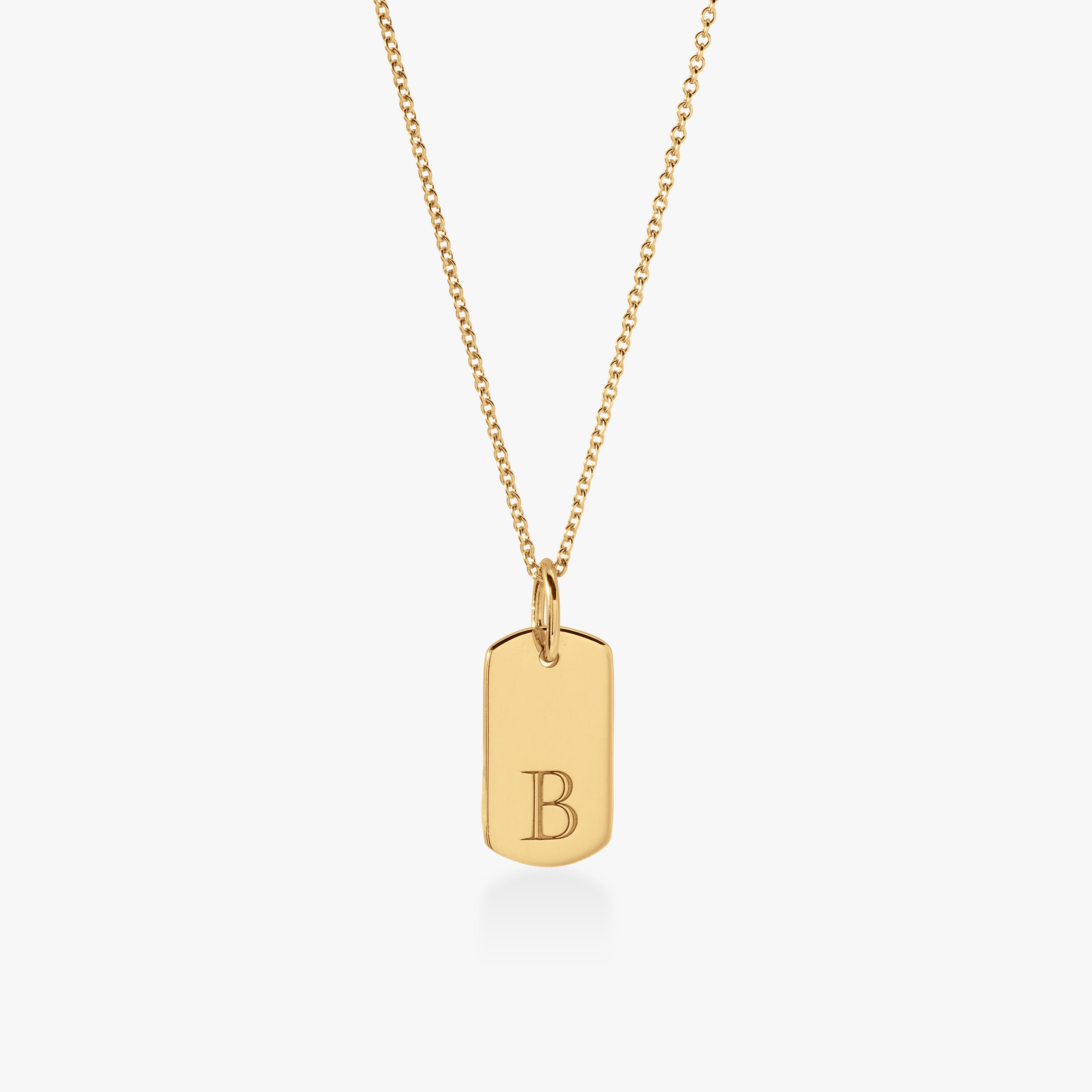 Rounded Mini Dog Tag Necklace