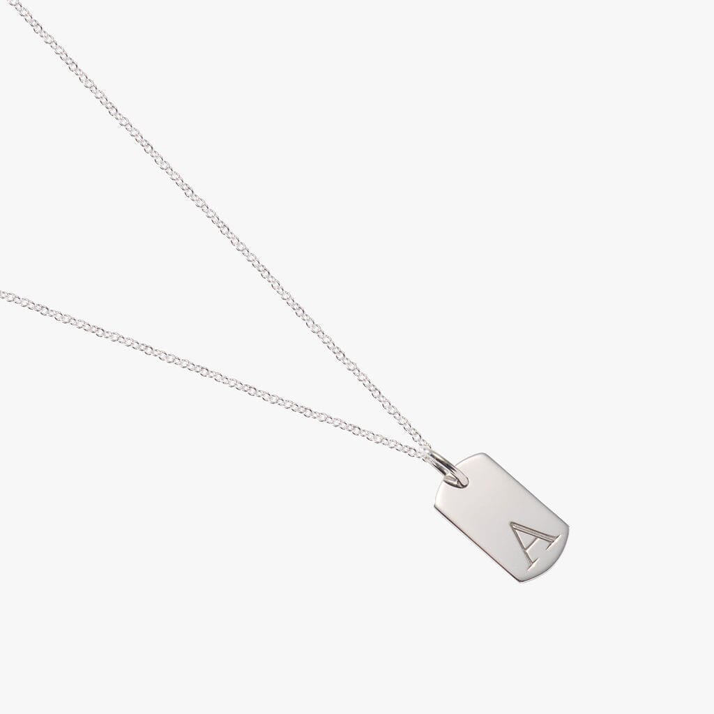 Rounded Mini Dog Tag Necklace