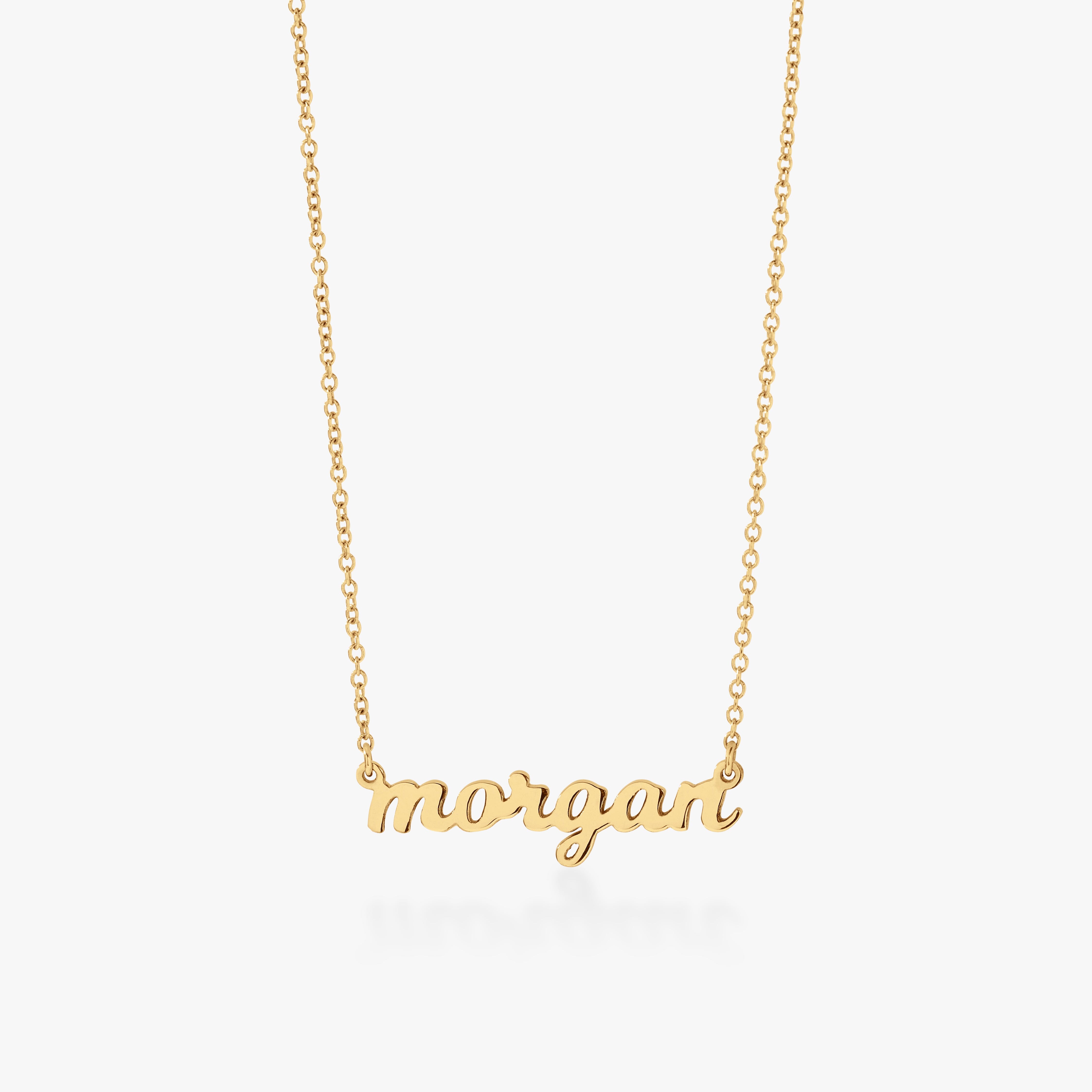 Script Nameplate Necklace