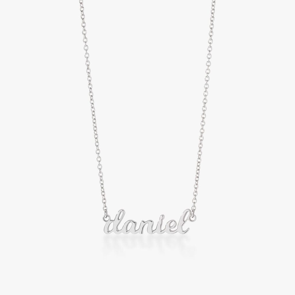 Script Nameplate Necklace
