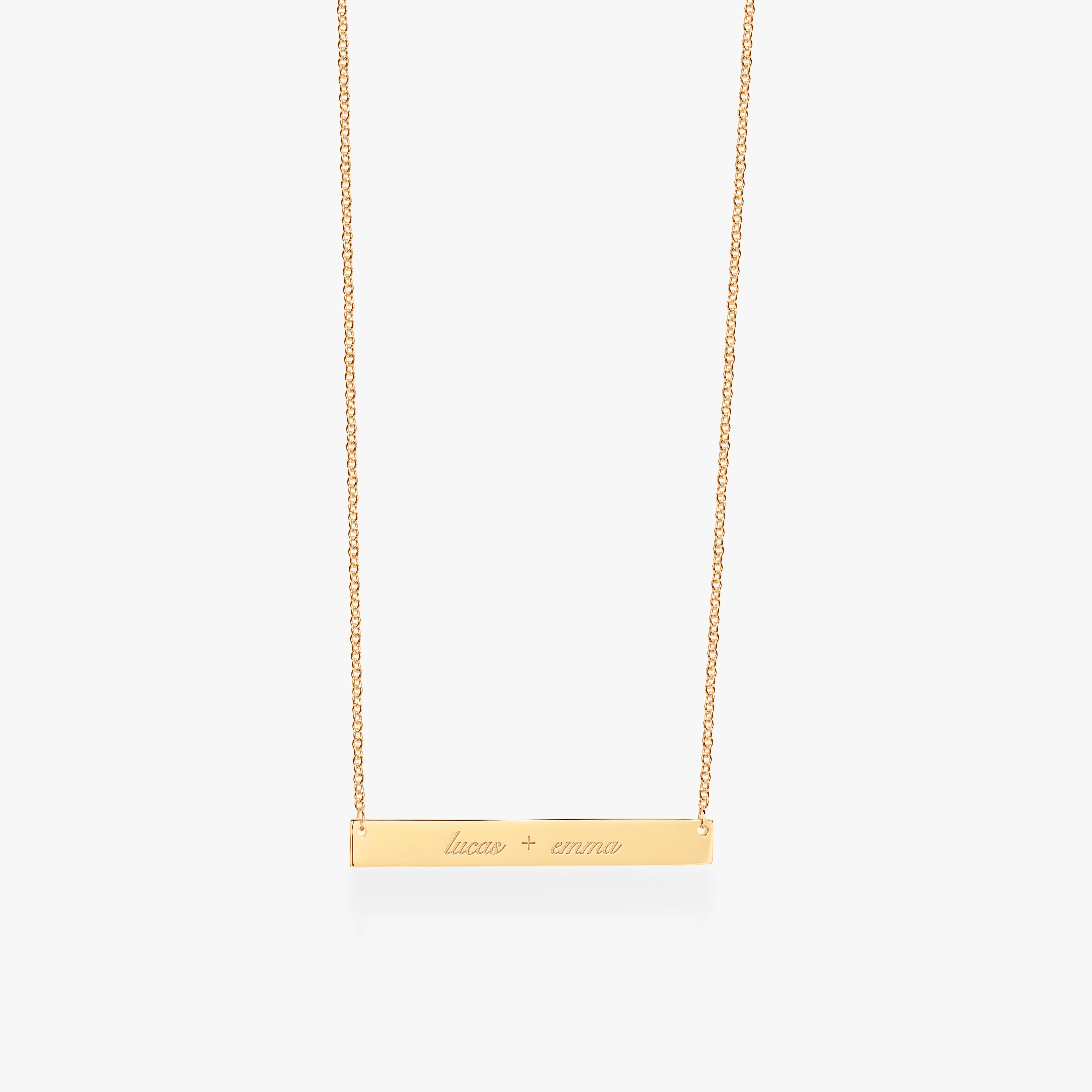 Script Skinny Bar Necklace