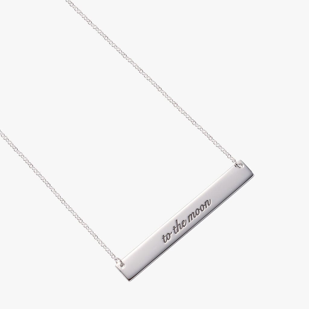 Script Skinny Bar Necklace
