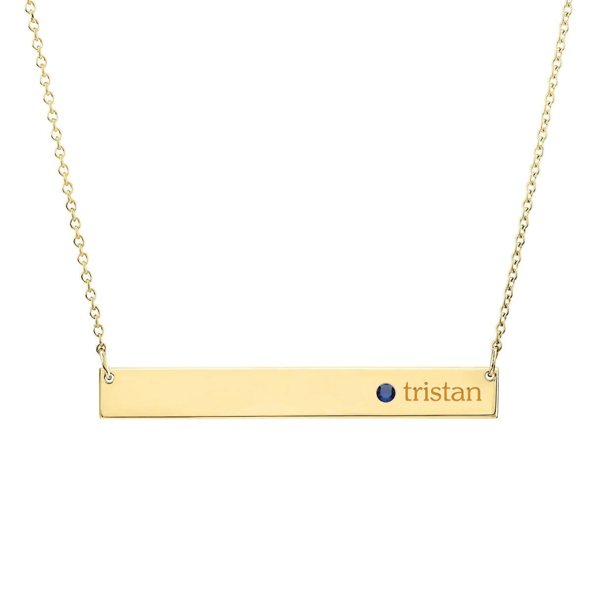 Skinny Bar Birthstone Necklace (1-3 Stones)