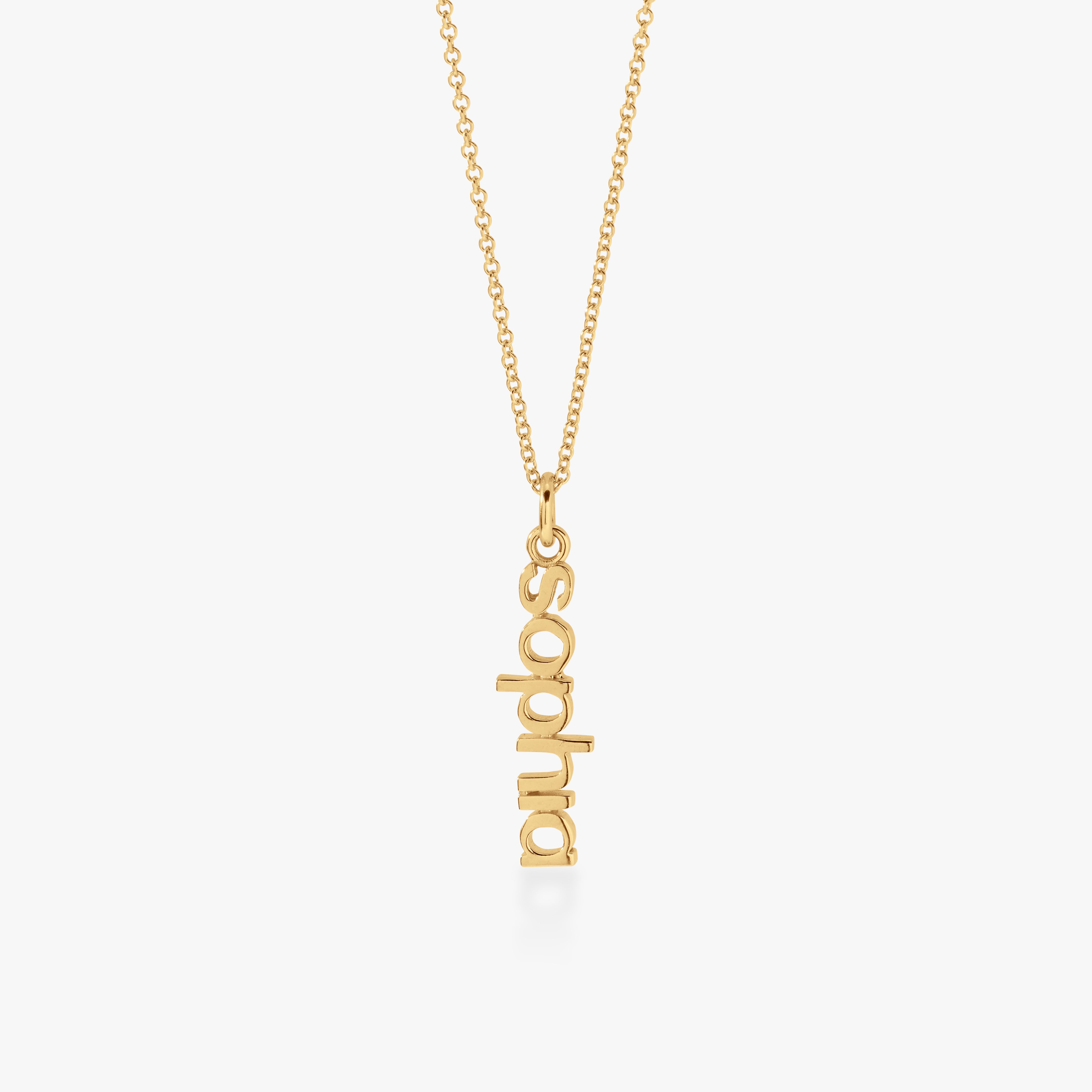 Vertical Name Necklace