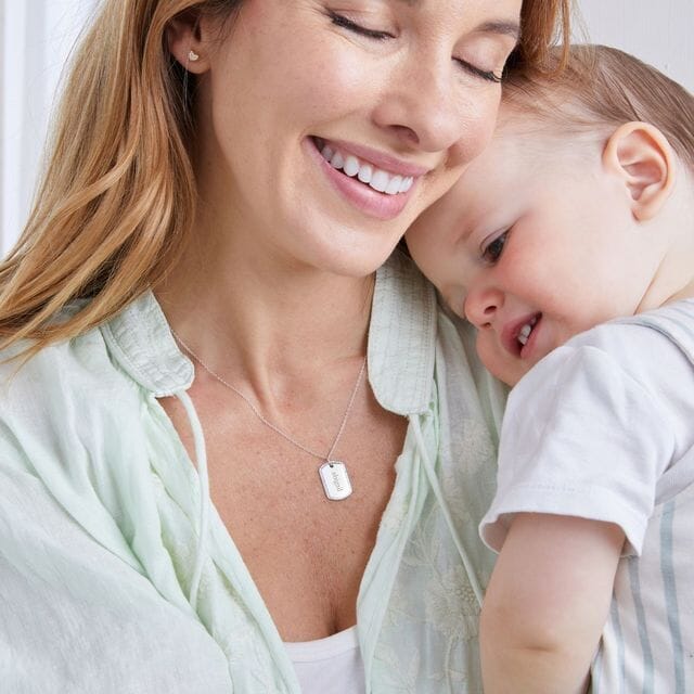 Pavé Large Dog Tag Necklace