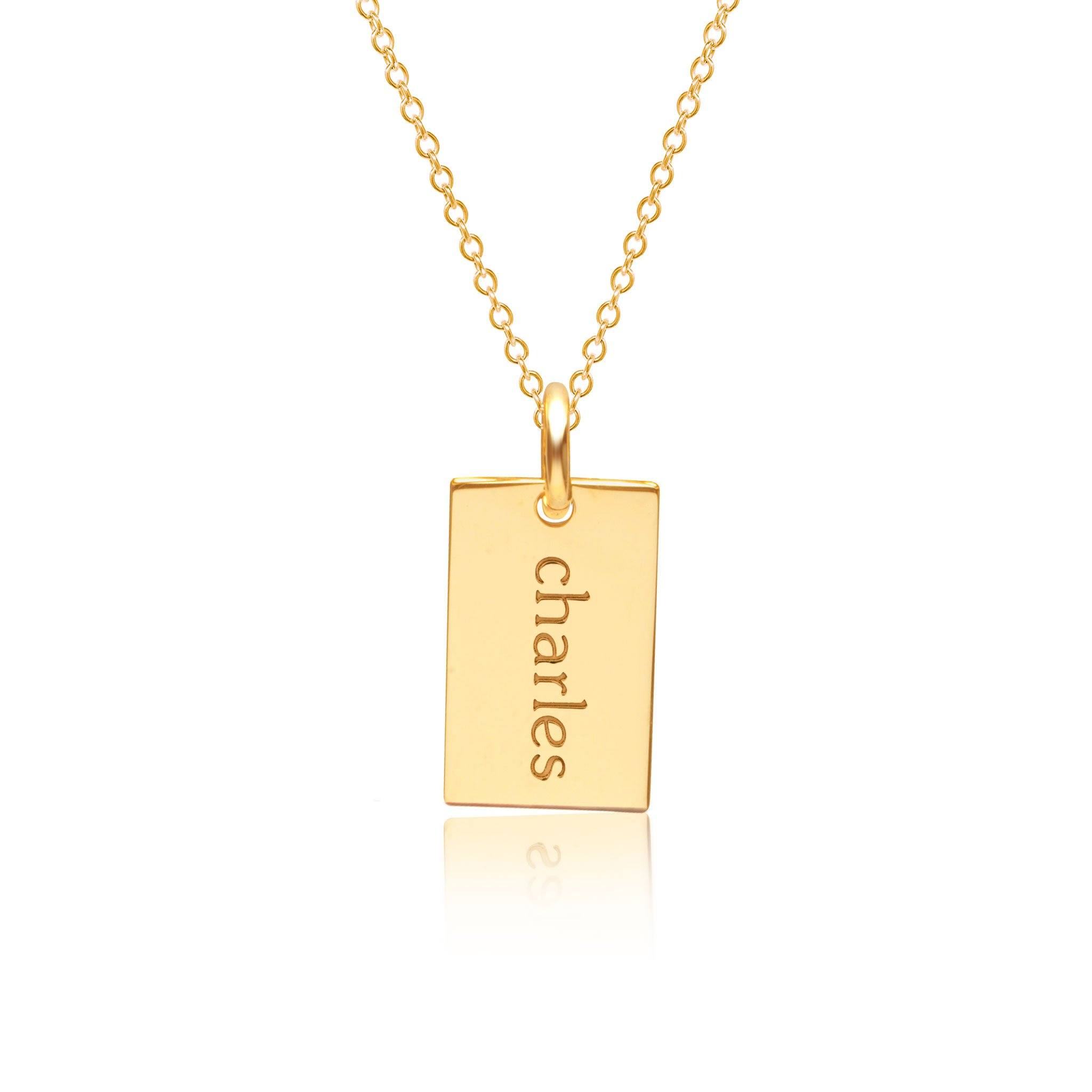 Tiny dog tag necklace cheap