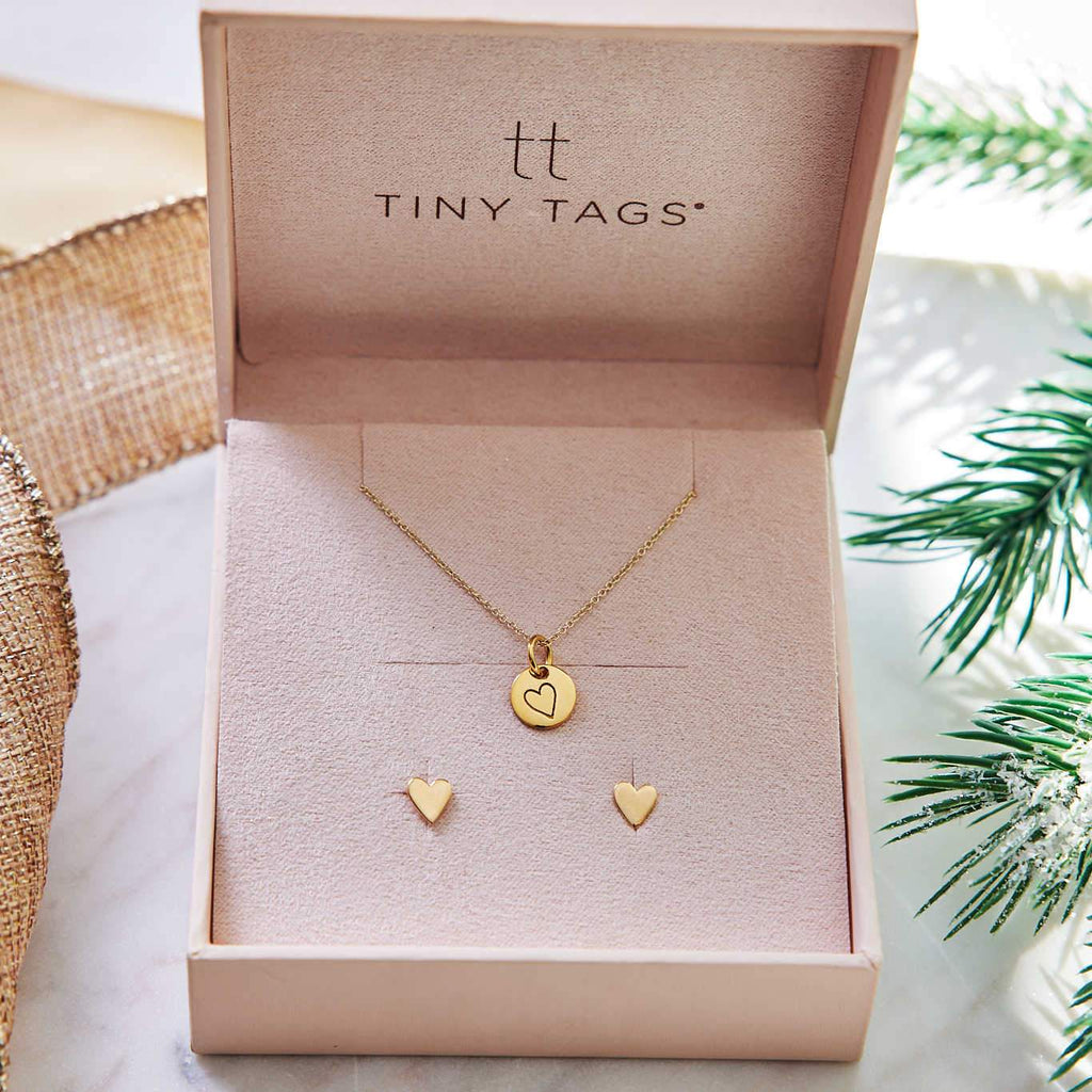 Perfectly Imperfect Stud Earring & Necklace Gift Set