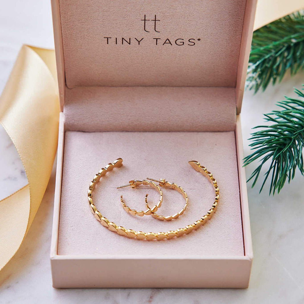Perfectly Imperfect Hoop Earring & Cuff Bracelet Gift Set
