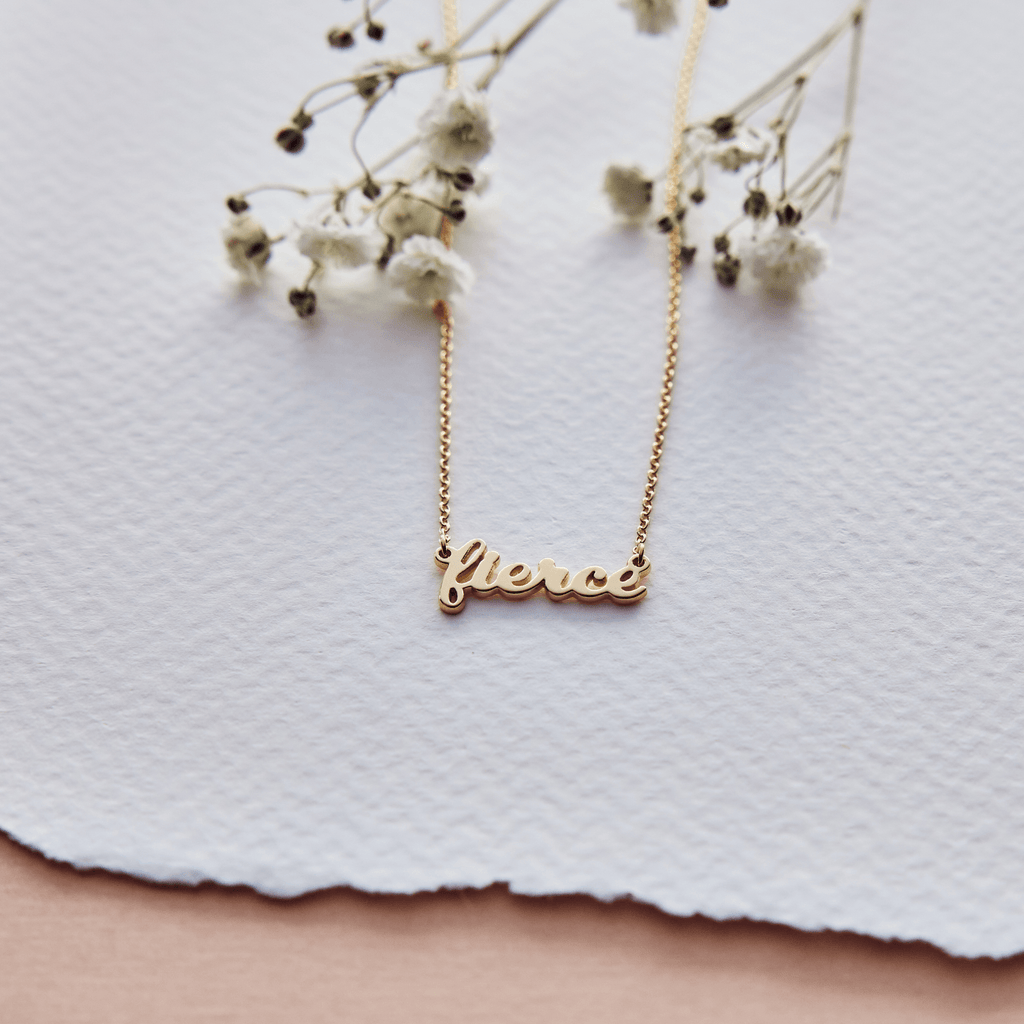 Vertical Tag Eternity Nameplate Necklace – HanaLaura