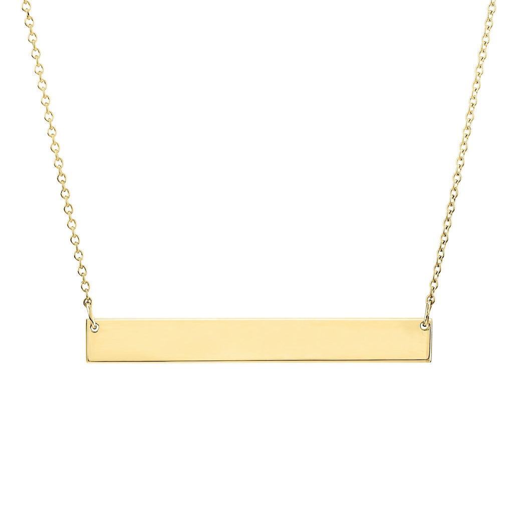 14K Gold Skinny Bar Necklace