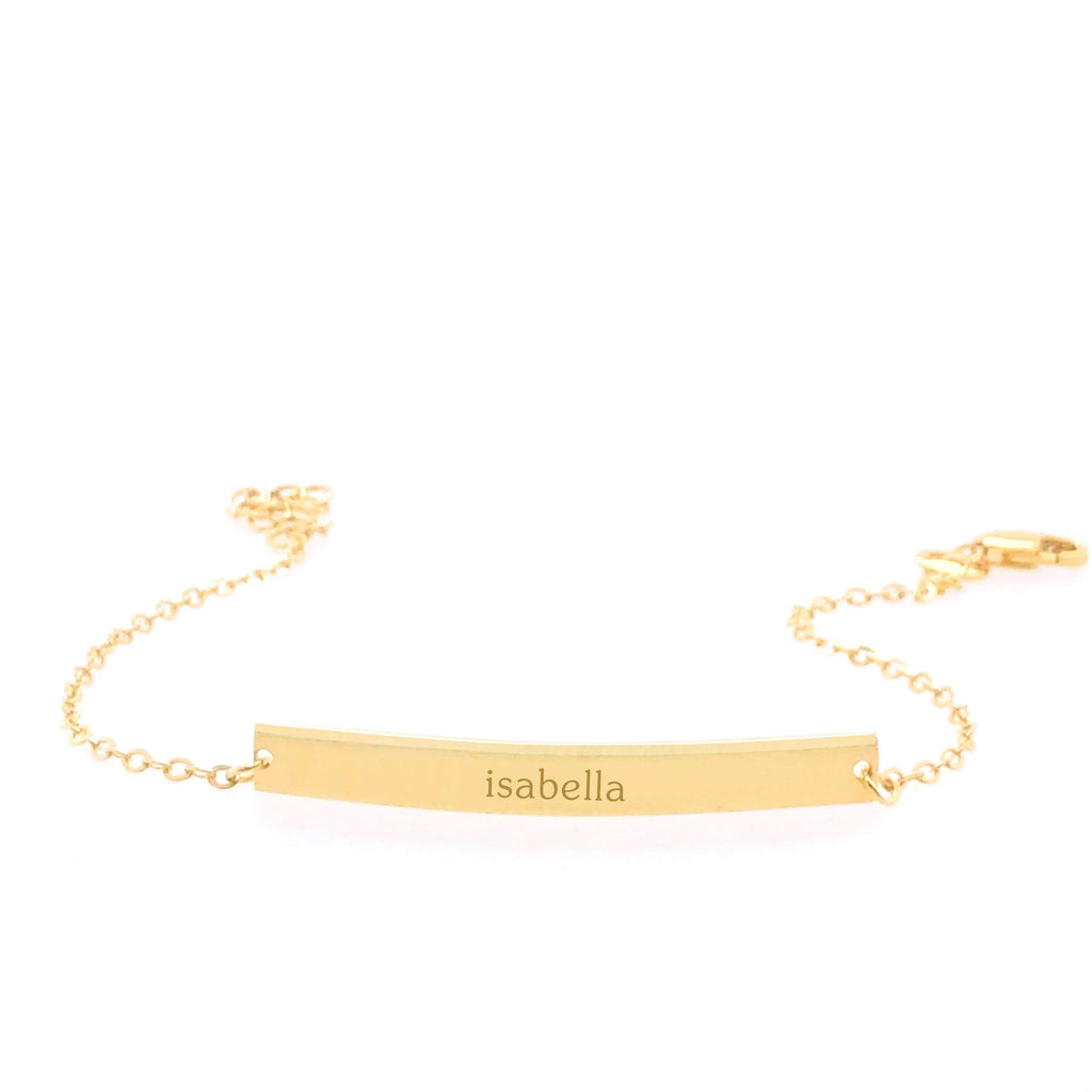 14k Gold Bar Bracelet