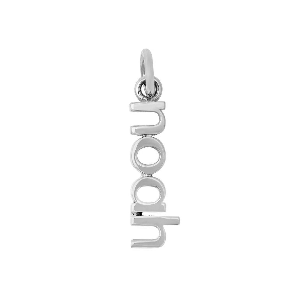 Sterling Silver Vertical Name Charm