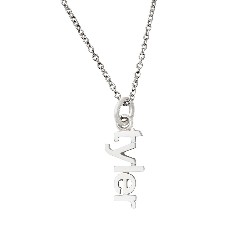 Sterling Silver Vertical Name Necklace