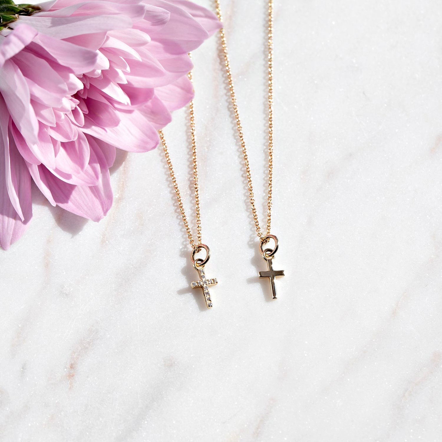 ANTIDOTE BUYERS CLUB - ENGRAVED TINY CROSS PENDANT (SILVER