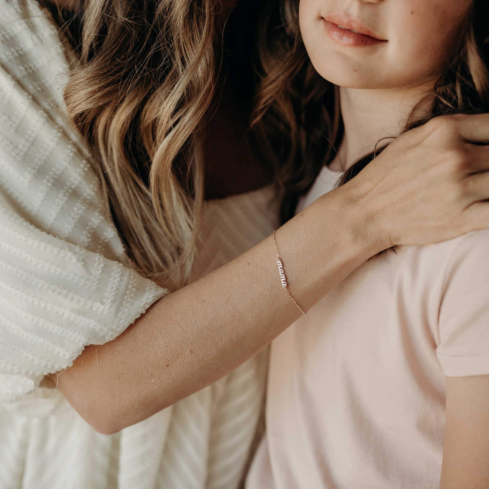 Script Mama Nameplate Chain Bracelet