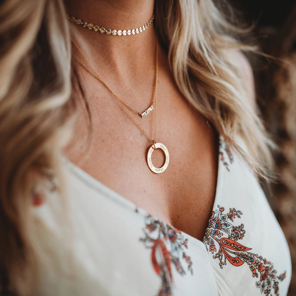 Estella Bartlett | Gold Plated CZ Open Circle Necklace