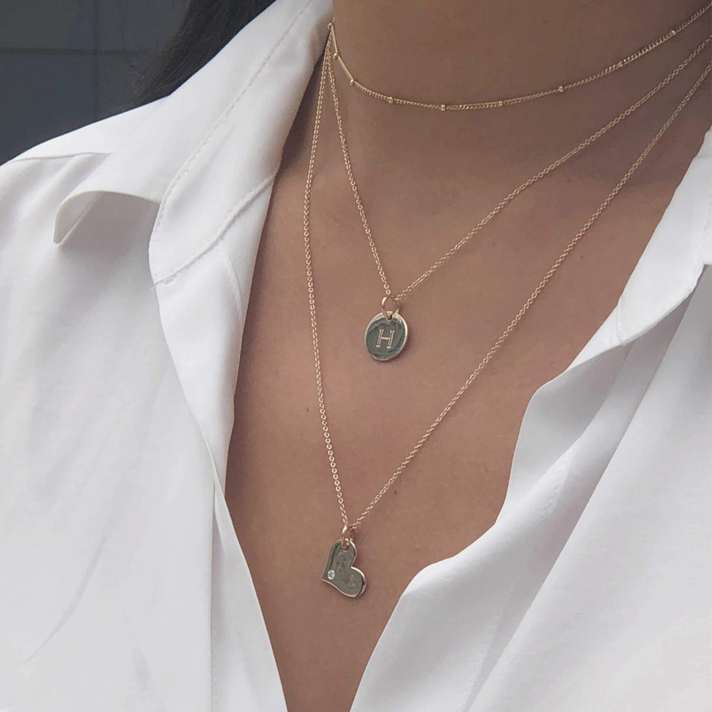 Signature Mini Flower Diamond Necklace 24K Gold Vermeil