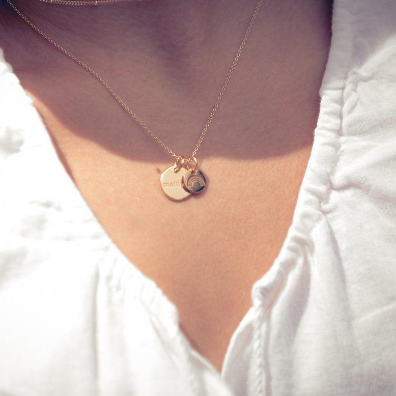 Mini Rainbow Charm Necklace