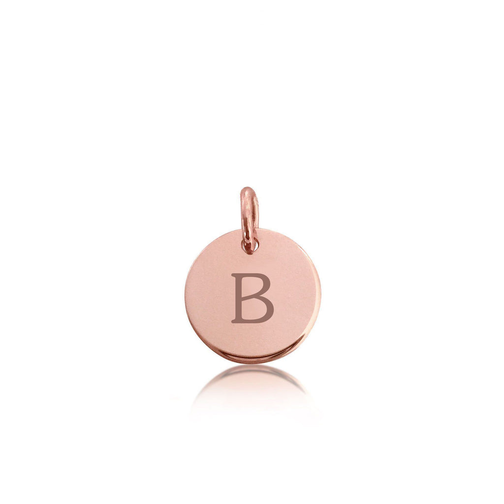 14k Gold Initial Circle - Uppercase