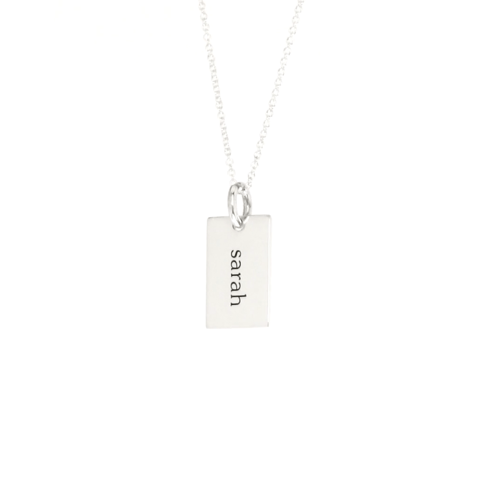 Personalised Dainty Name Tag Necklace • Custom Engraved Mini Tags • Dog Tag  Necklace • Mom Necklace wth Kids Name • Gift for Mom Grandma 238
