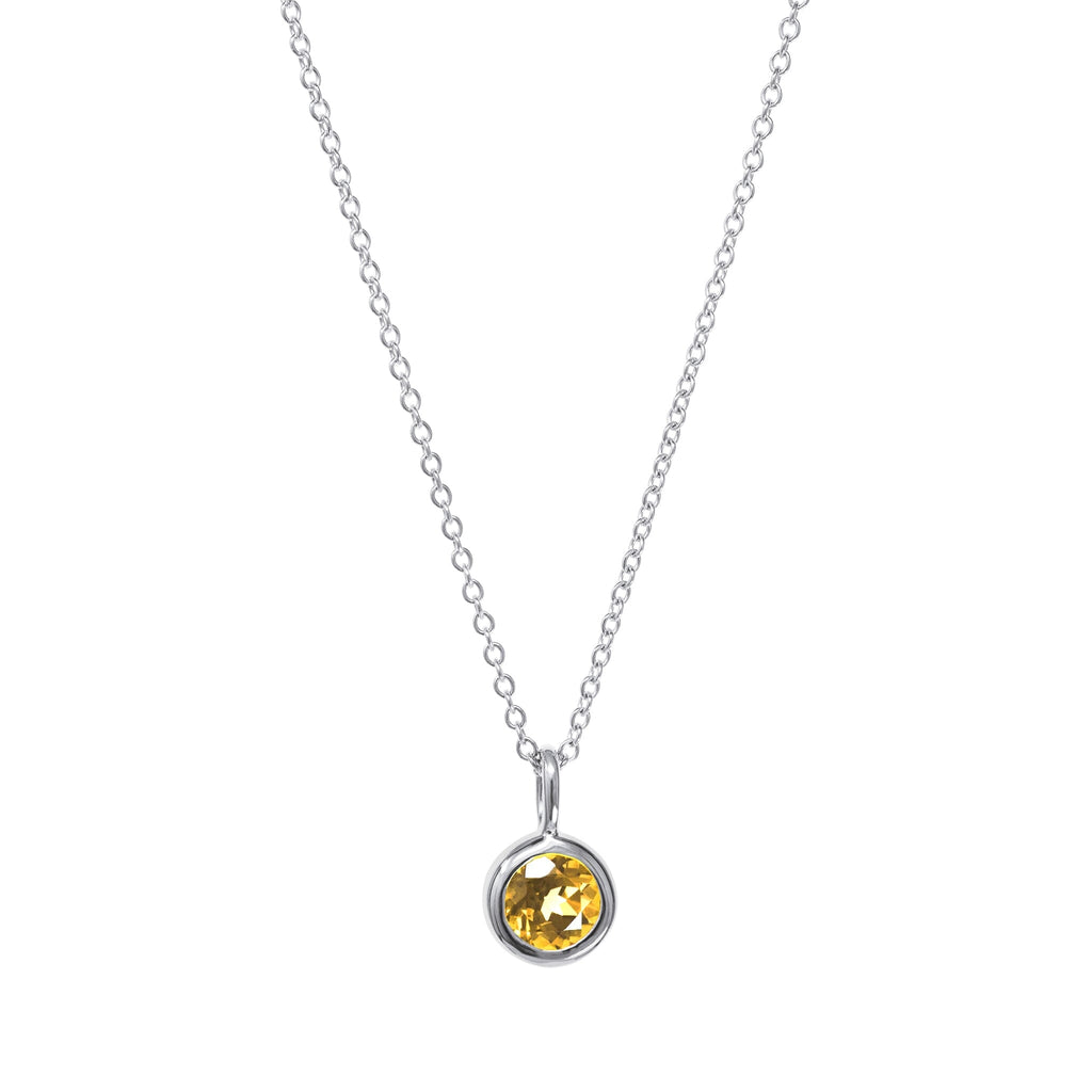 Mother's Necklace with Key Shape Birthstone Charm - MonogramHub.com
