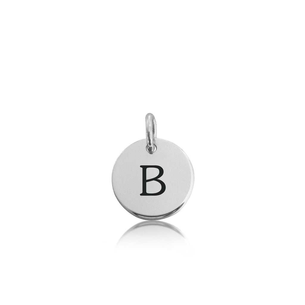 Sterling Silver Initial Circle - Uppercase