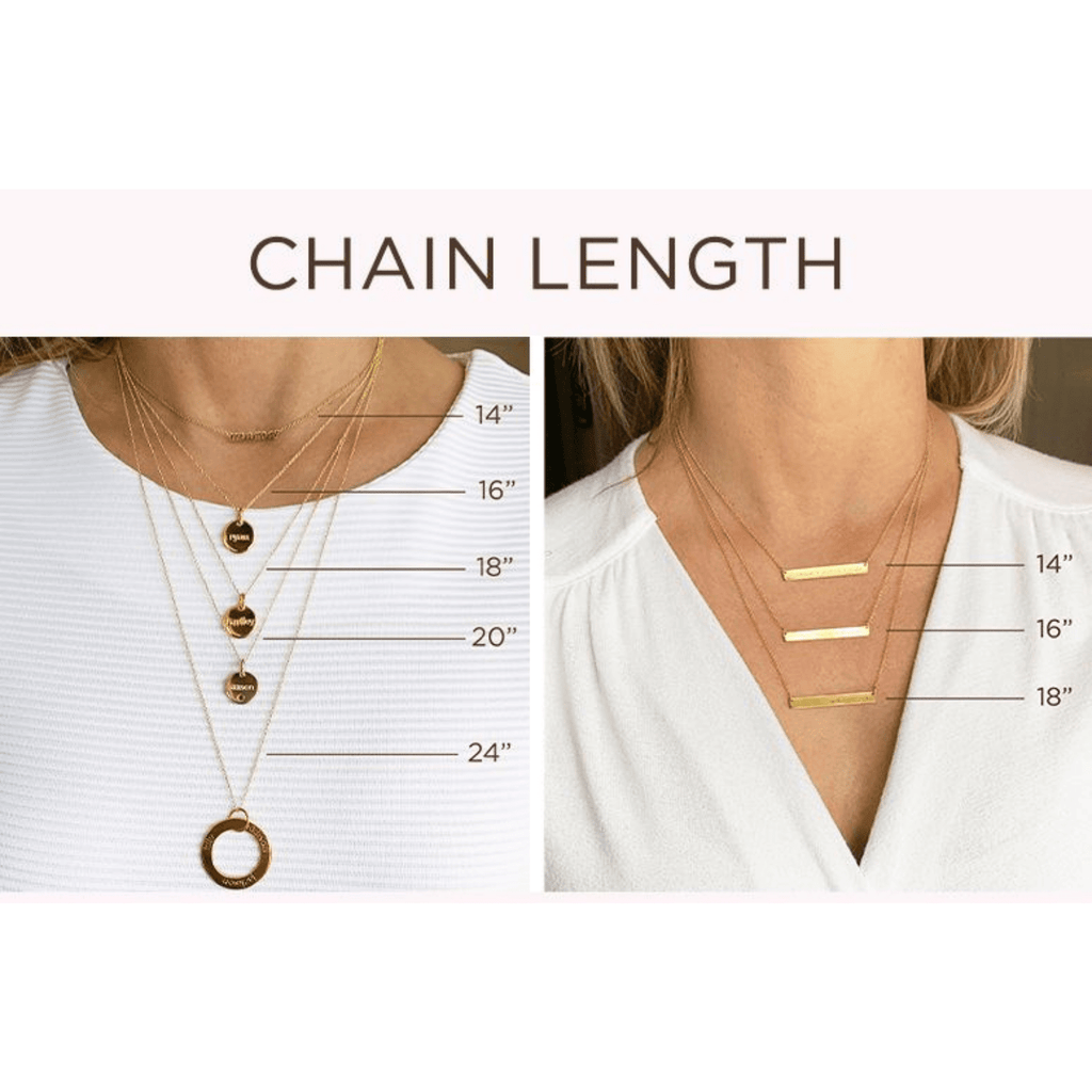 14k Gold Monogram Bar Necklace