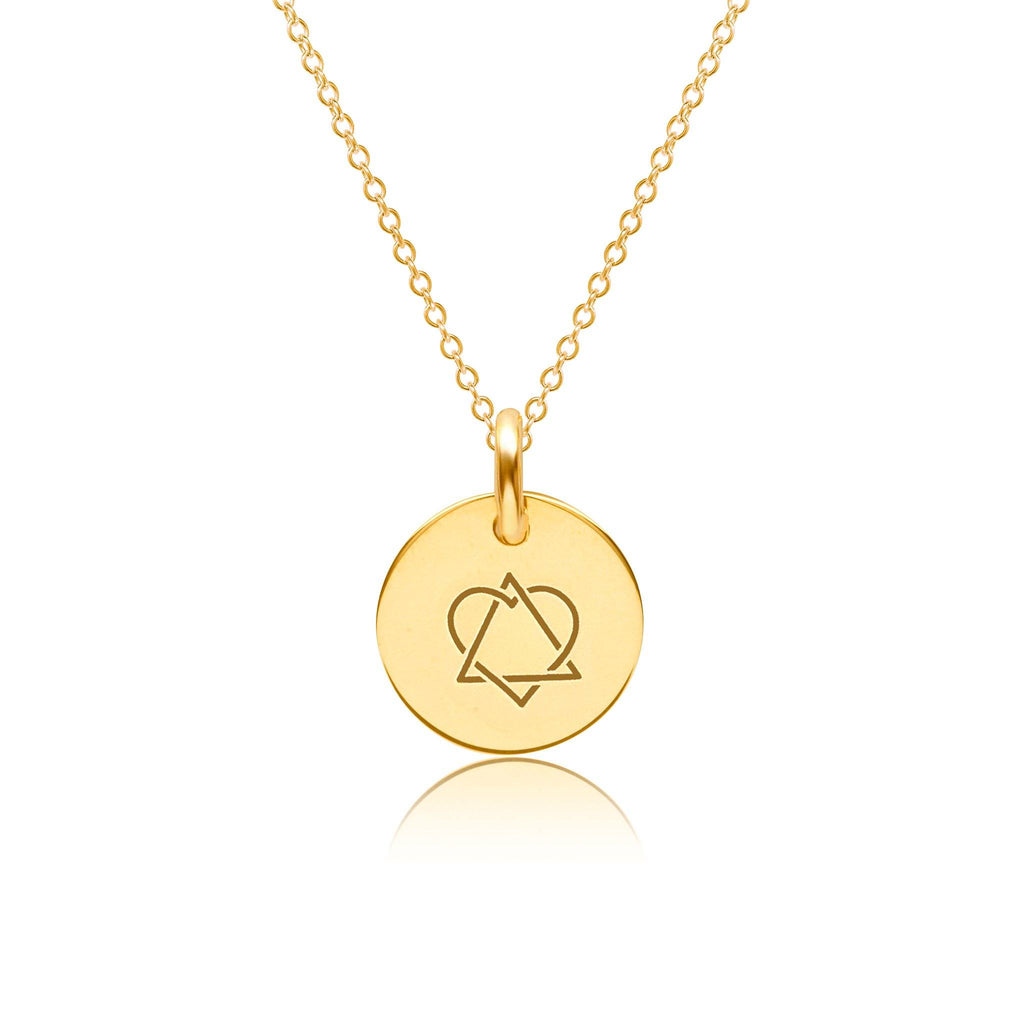14k Gold Engravable Adoption Necklace