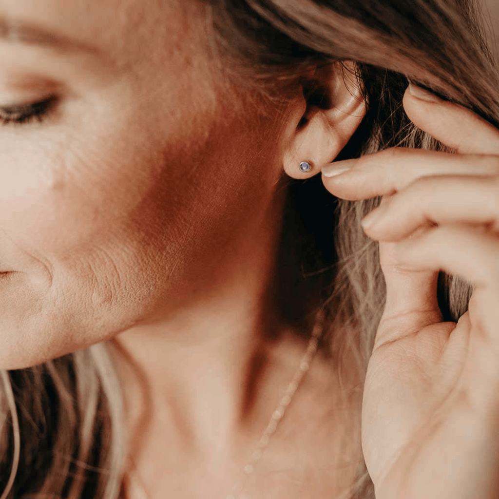 14k gold birthstone stud earrings deals