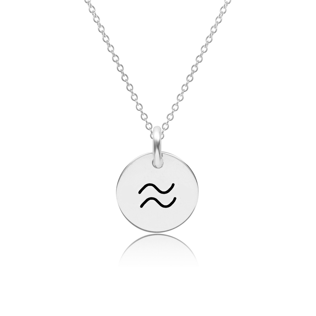 Silver Zodiac Circle Necklace