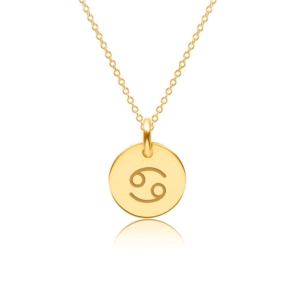 Gold Zodiac Circle Necklace