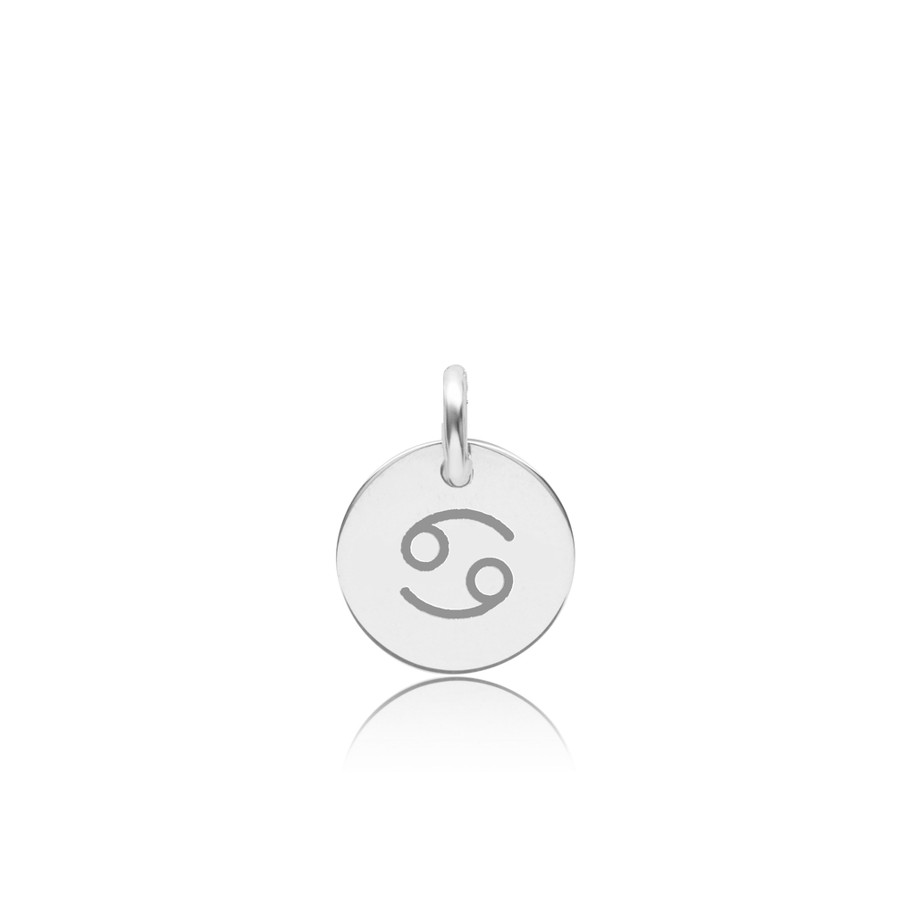 14k Gold Zodiac Circle Tag
