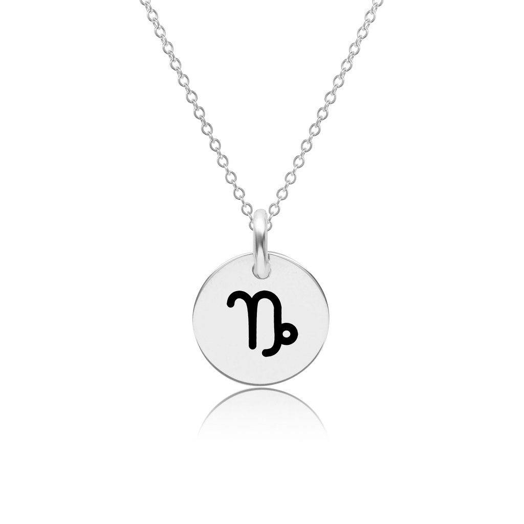Silver Zodiac Circle Necklace