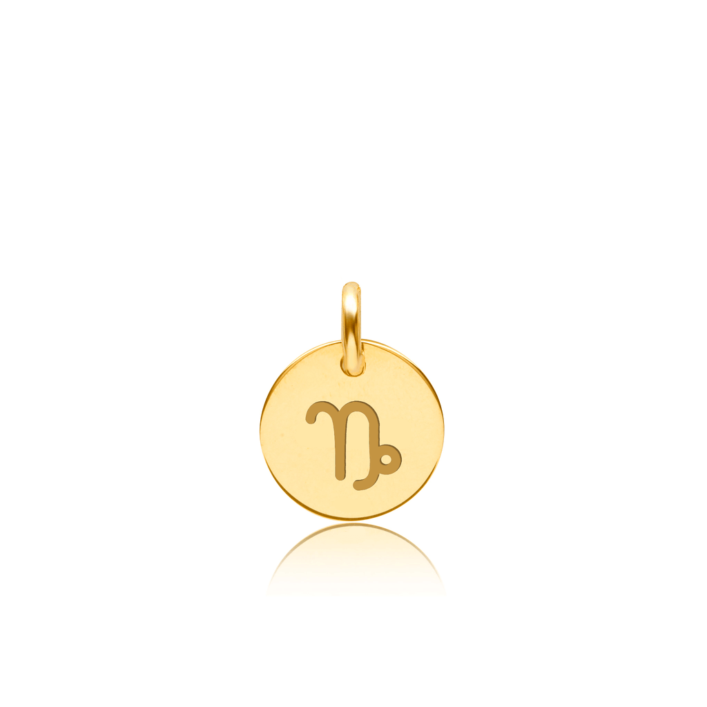 Gold Zodiac Circle Tag