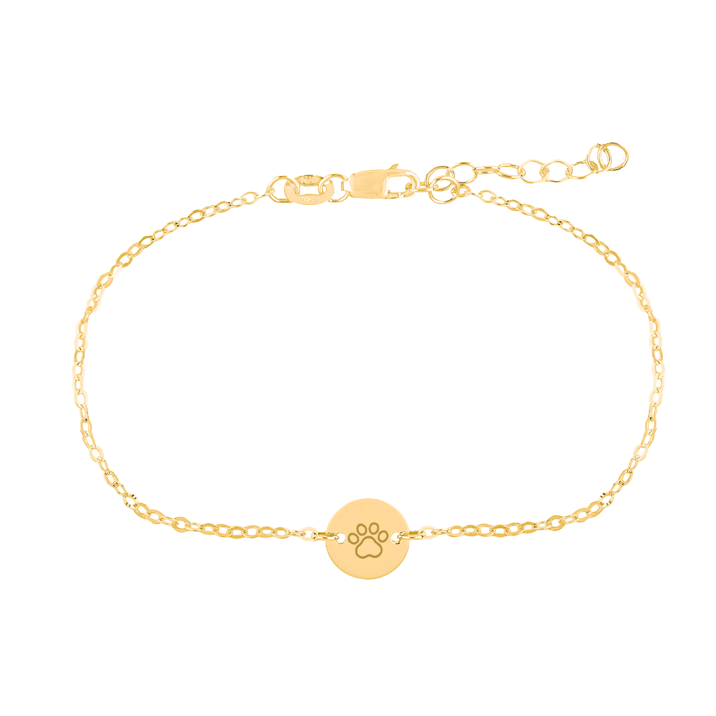 gold paw-print on white background 