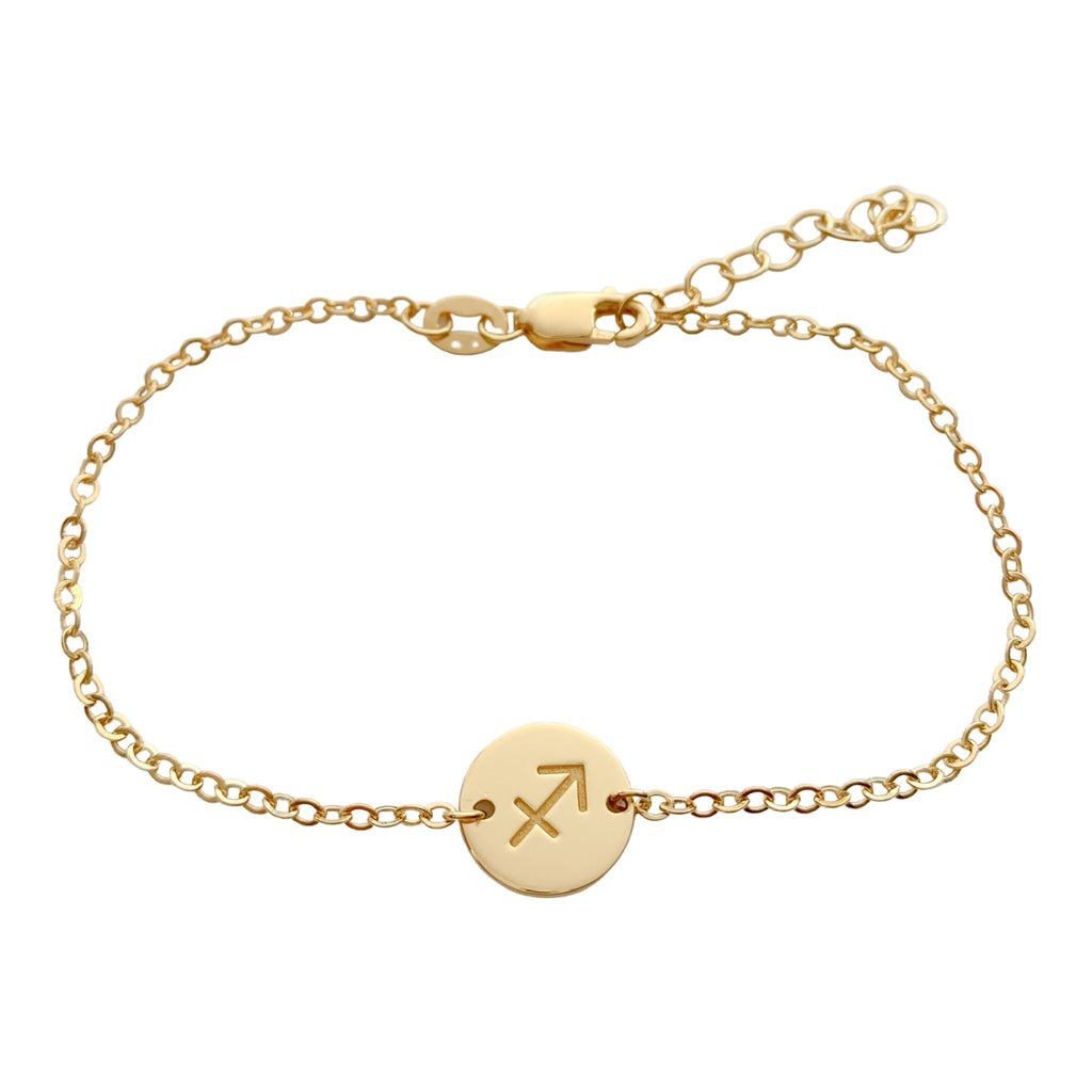14k Gold Zodiac Chain Bracelet