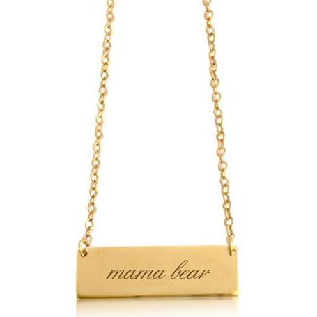 Gold "Mama Bear" Necklace - tinytags