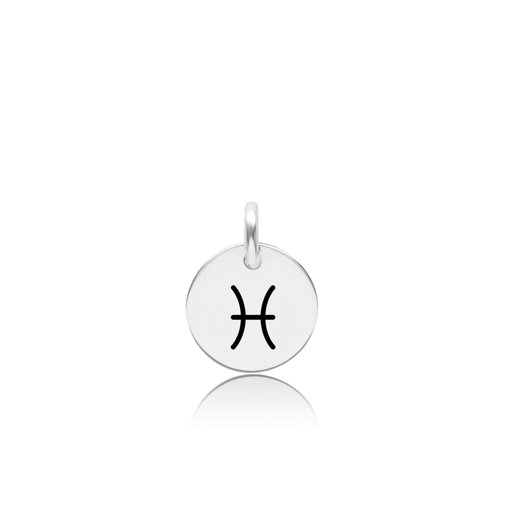 Silver Zodiac Circle Tag
